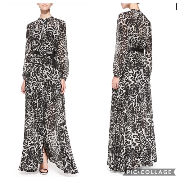 michael kors leopard maxi dress